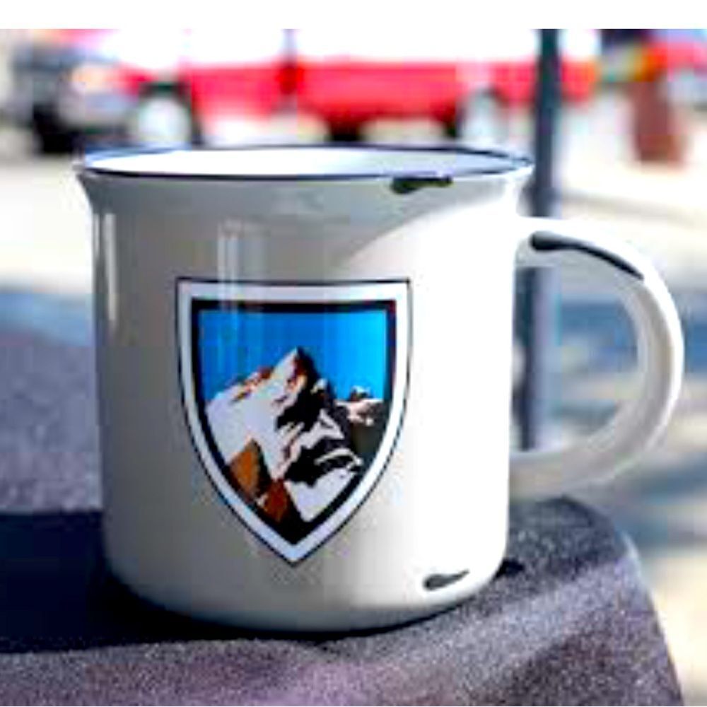 Kuhl White Ceramic Blue Mountain Logo 2024 Mug